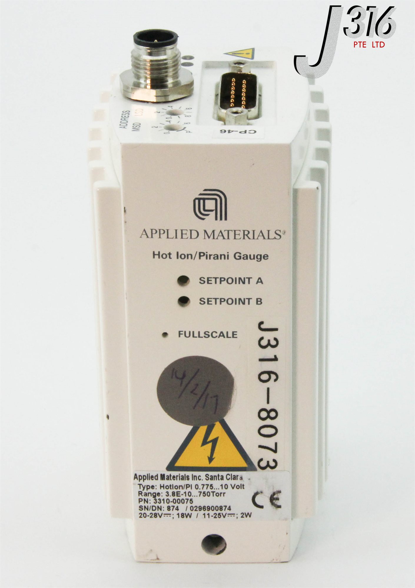 8073 APPLIED MATERIALS HOT ION/PIRANI GAUGE 3310-00075 | eBay